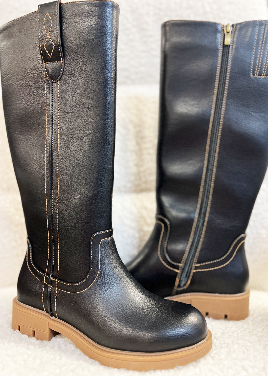 Corky Gallop Boots-Black