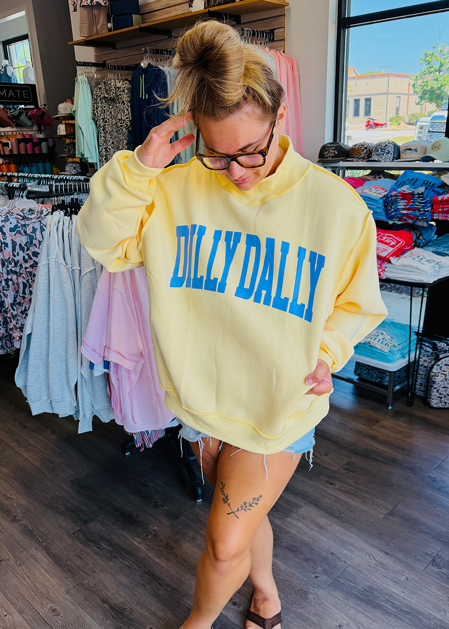 DILLY DALLY Mock Neck Sweatshirt