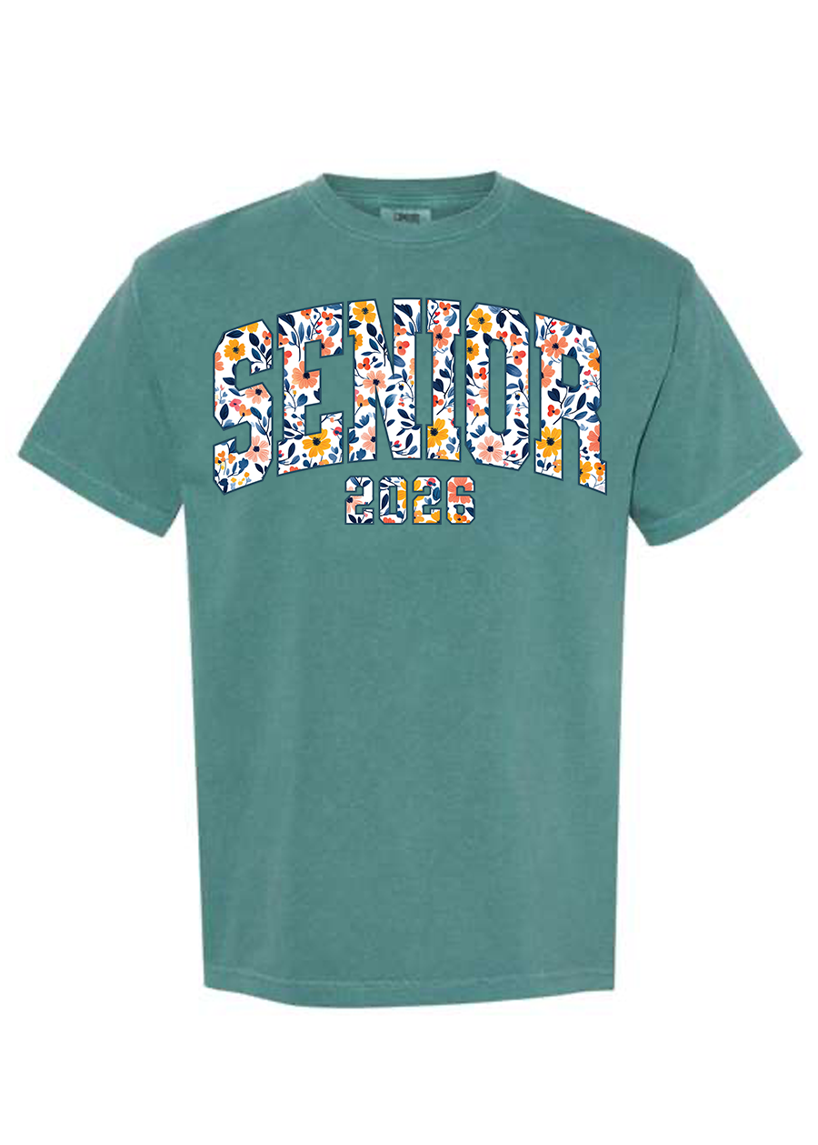 Floral Senior 2026 COMFORT COLORS Tee