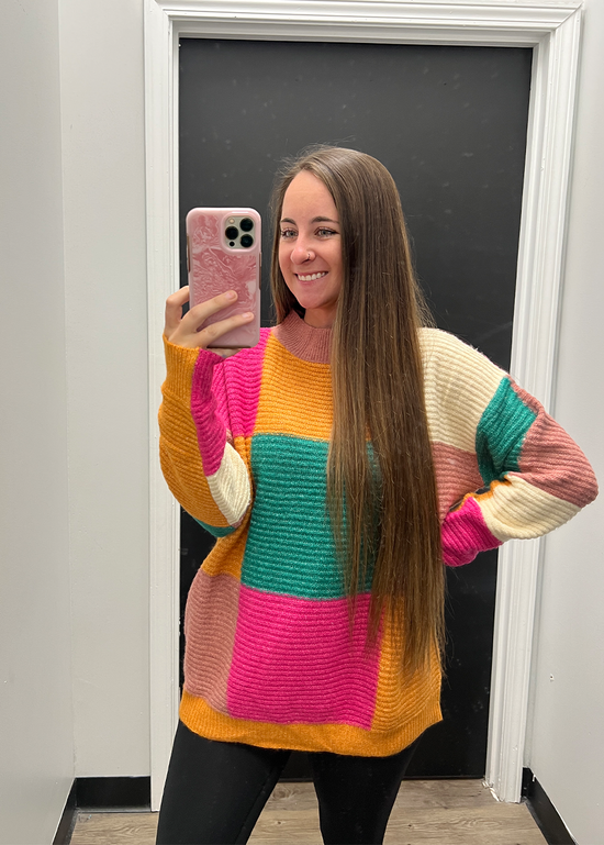Load image into Gallery viewer, Emily Color Block Sweater
