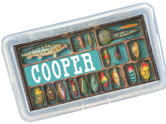 FISHING Pencil Box or Pouch w/ UV Decal
