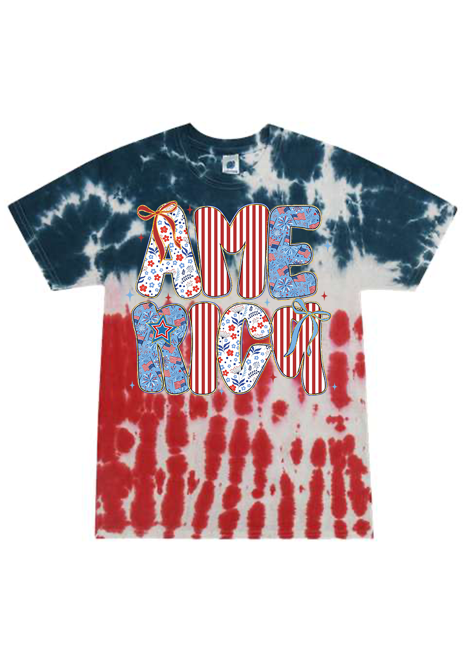 Preppy Tie-Dye America Tee