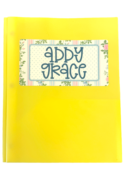 PASTEL FLORAL UV Decal Folder