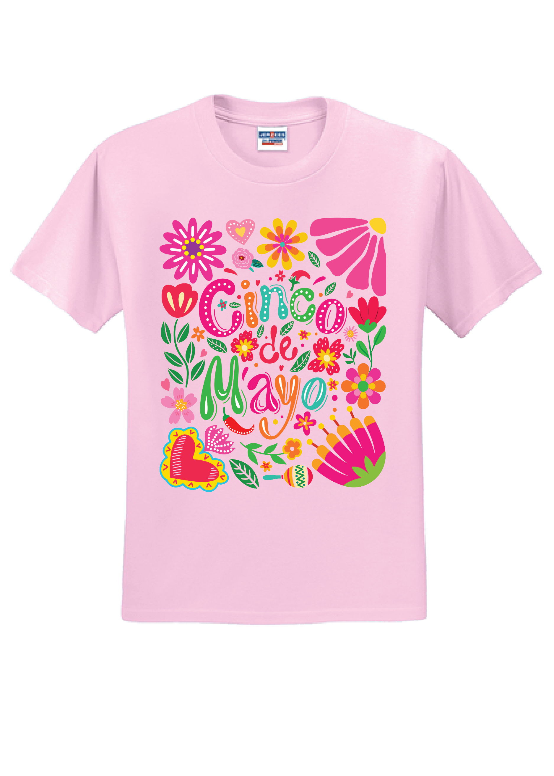ADULT Floral Cinco De Mayo Tee