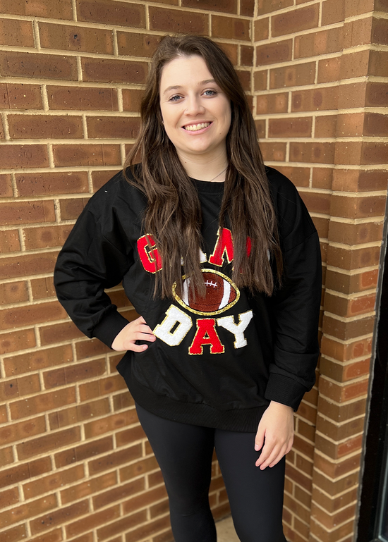Game Day Sequin Football Sweatshirt