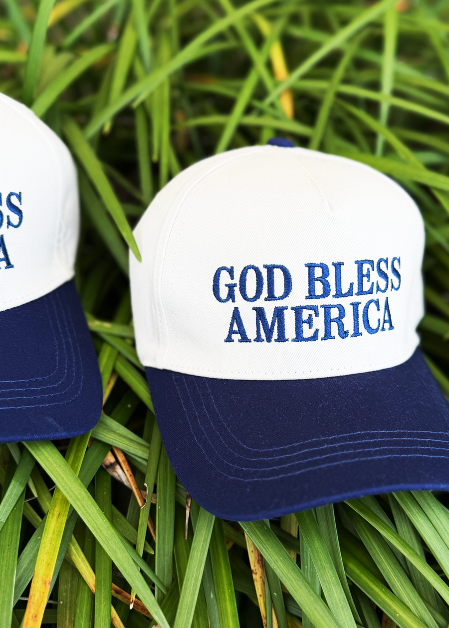 God Bless America EMB Hat