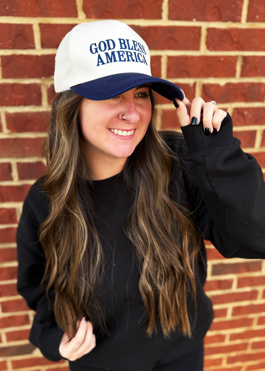 God Bless America EMB Hat