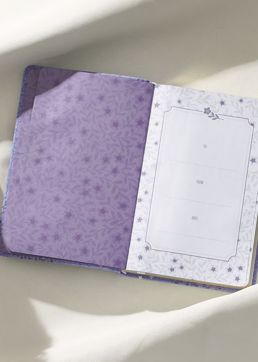 Moments Of Grace For Moms: Stories And Scriptures Purple Faux Leather Gift Book
