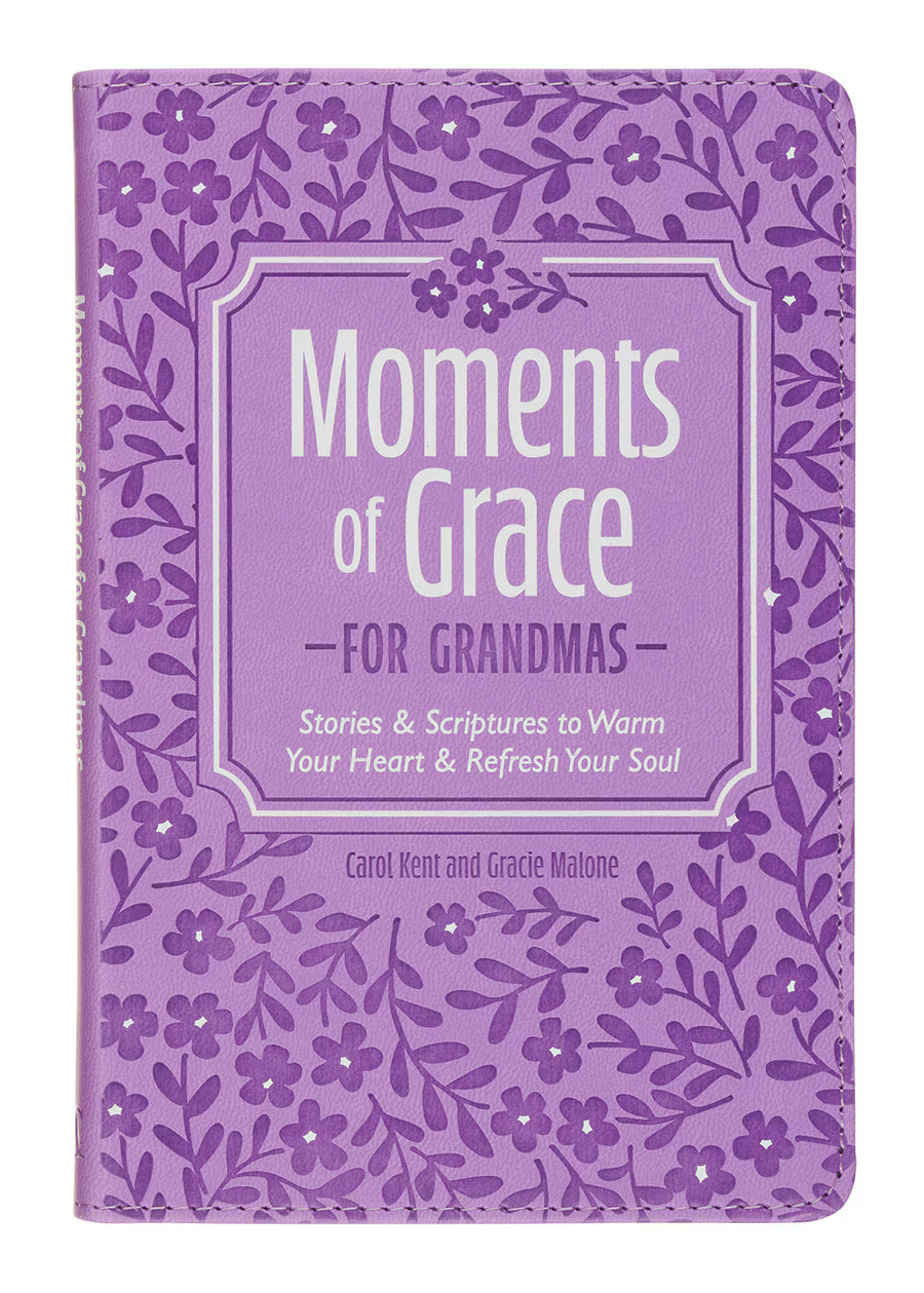 Moments Of Grace For Grandmas: Stories And Scriptures Purple Faux Leather Gift Book