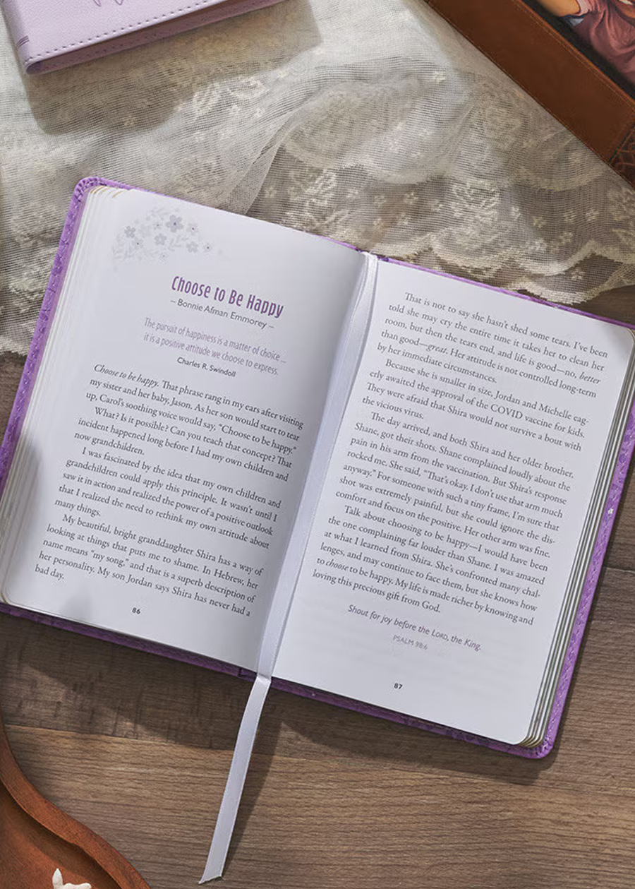 Moments Of Grace For Grandmas: Stories And Scriptures Purple Faux Leather Gift Book