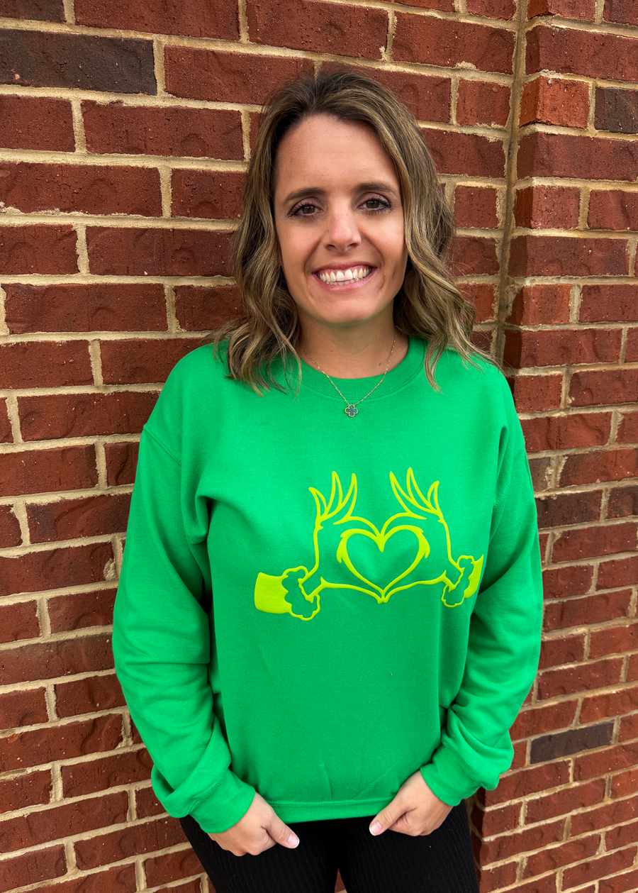 ADULT PUFF MEAN LOVE Crewneck Sweatshirt