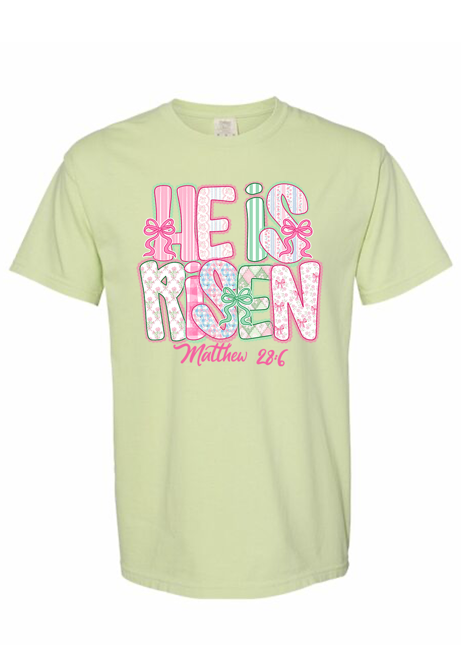 Preppy He Is Risen COMFORT COLORS Tee