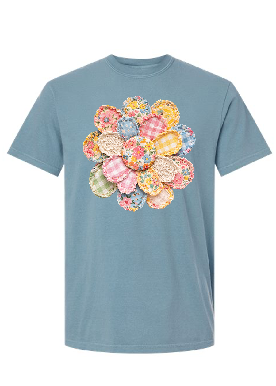 Patchwork Flower COMFORT COLORS Tee
