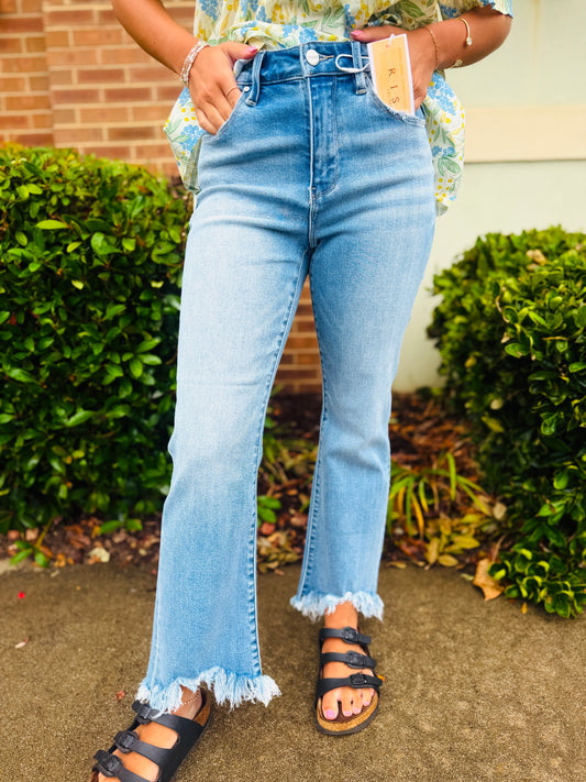 Betty High Rise Crop Bootcut Jeans