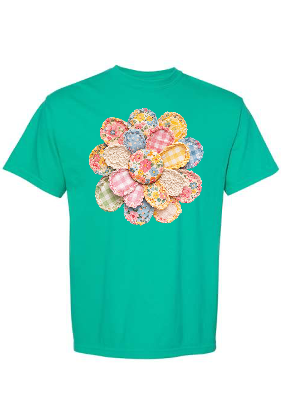 Patchwork Flower COMFORT COLORS Tee
