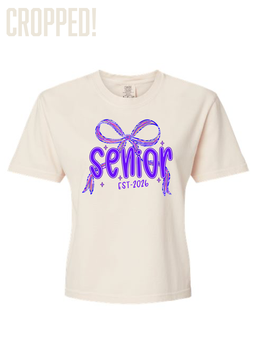 Cropped 2026 Purple Coquette COMFORT COLORS Tee