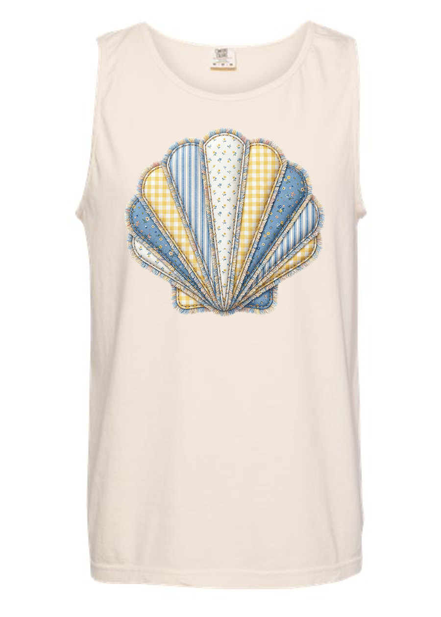 Patchwork Seashell COMFORT COLORS Tank