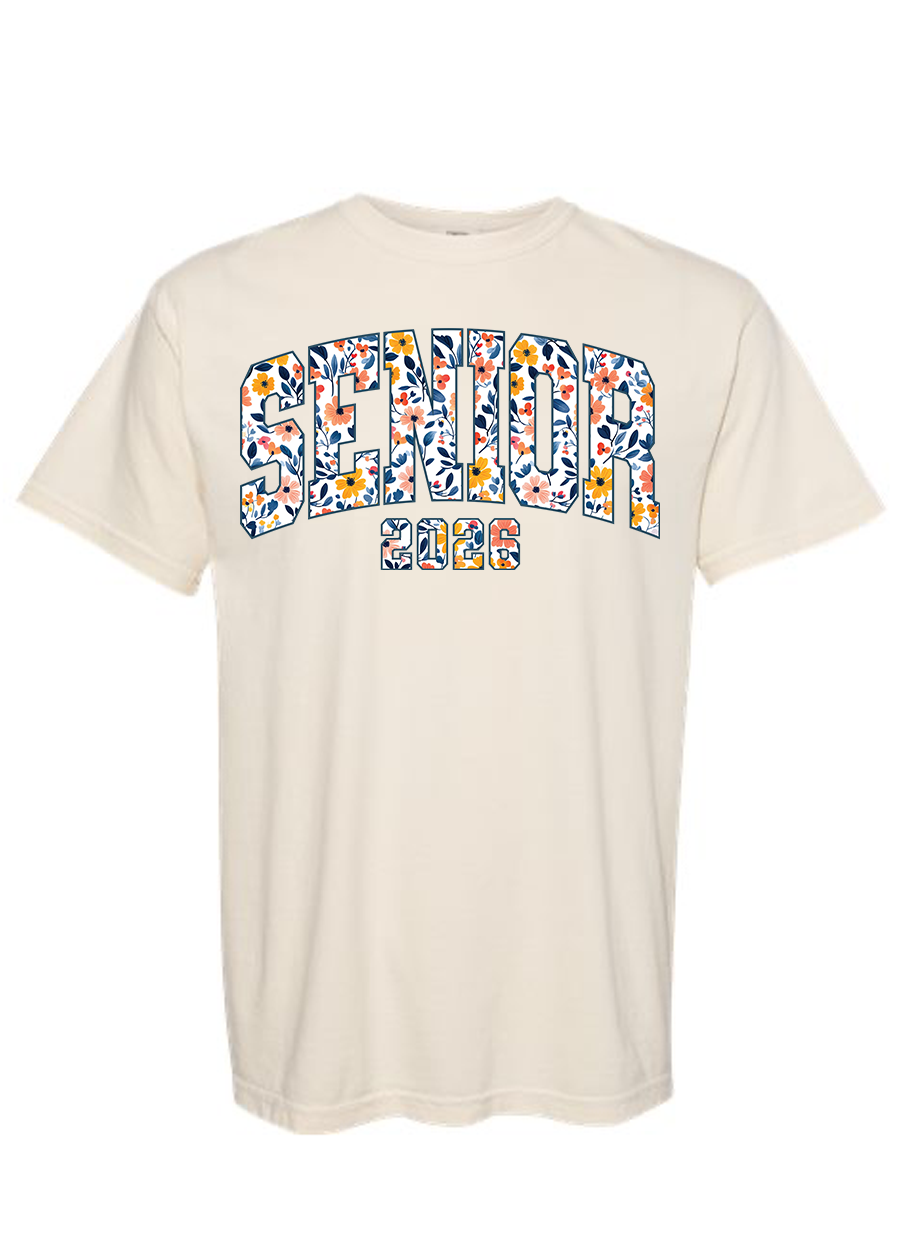 Floral Senior 2026 COMFORT COLORS Tee