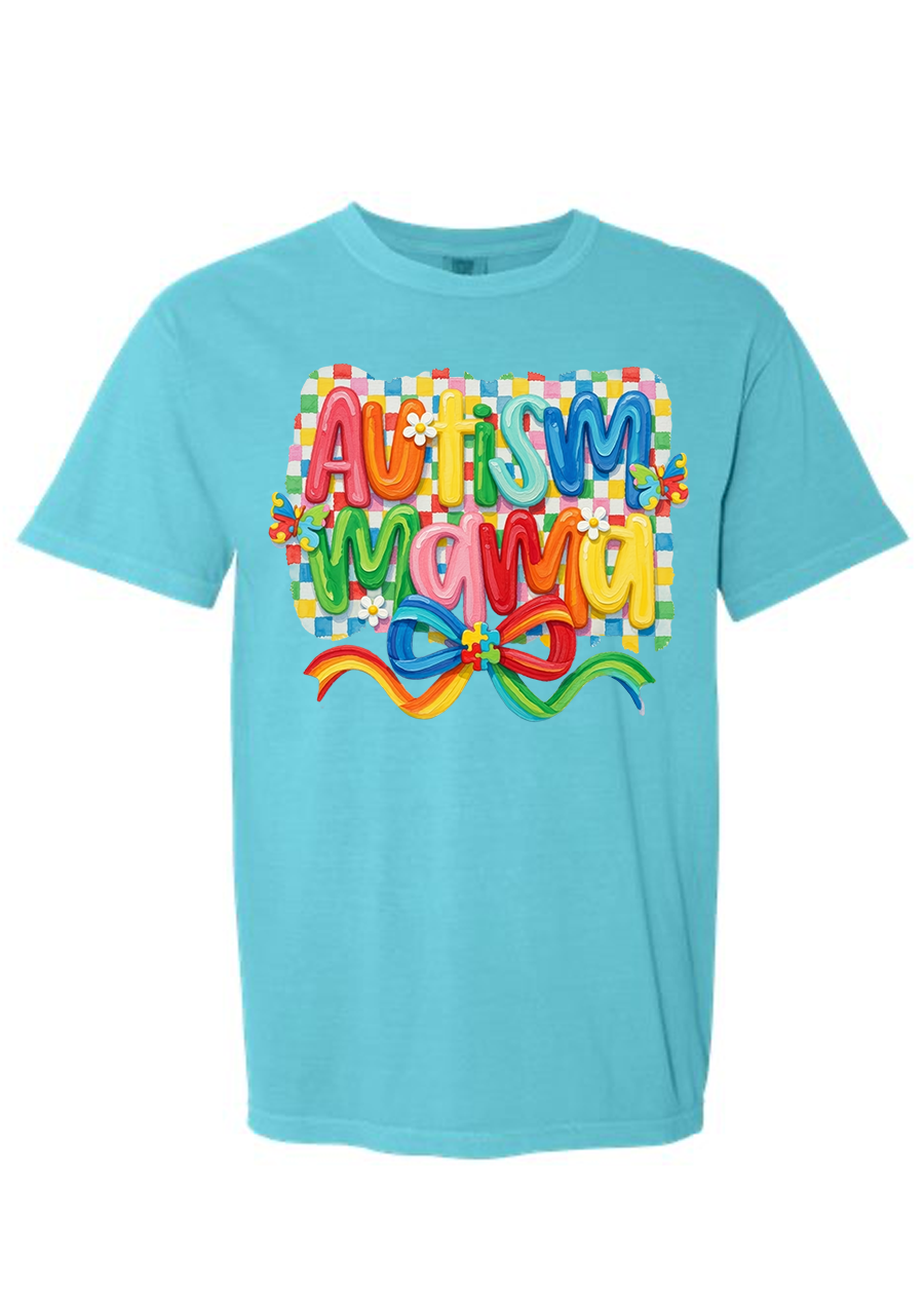 Watercolor Autism Mama COMFORT COLORS Tee