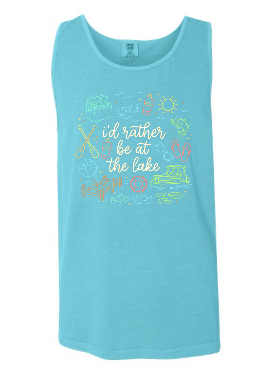 I'd Rather Be At The Lake COMFORT COLORS Tank