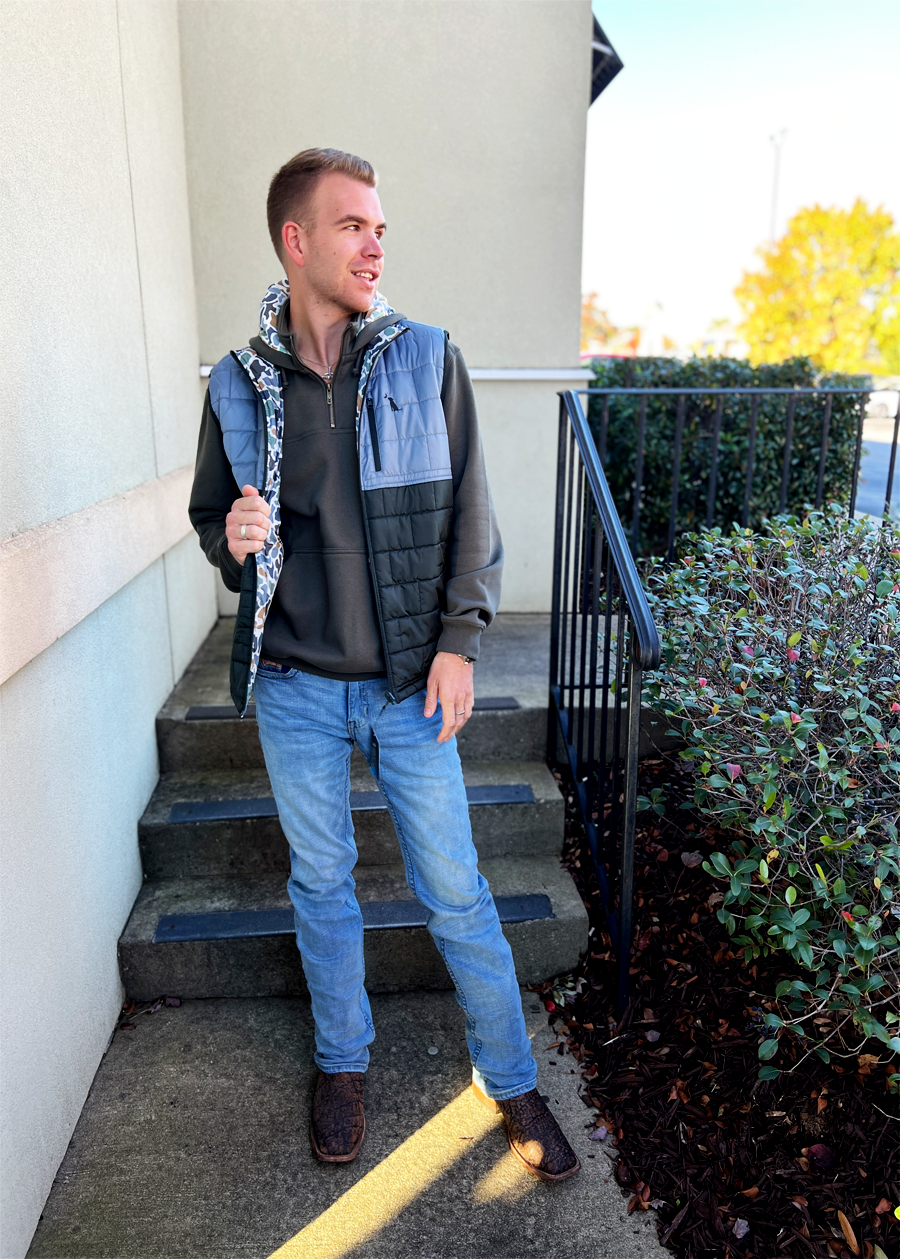 LB Duck Down Vest-Localflage Bluff