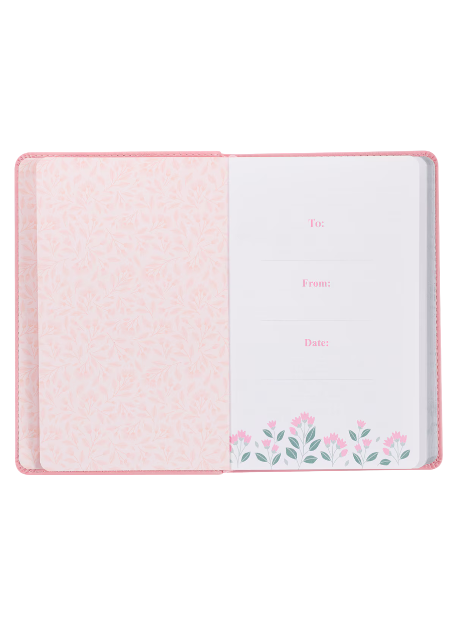 Look up, Girl! Pink Faux Leather Devotional