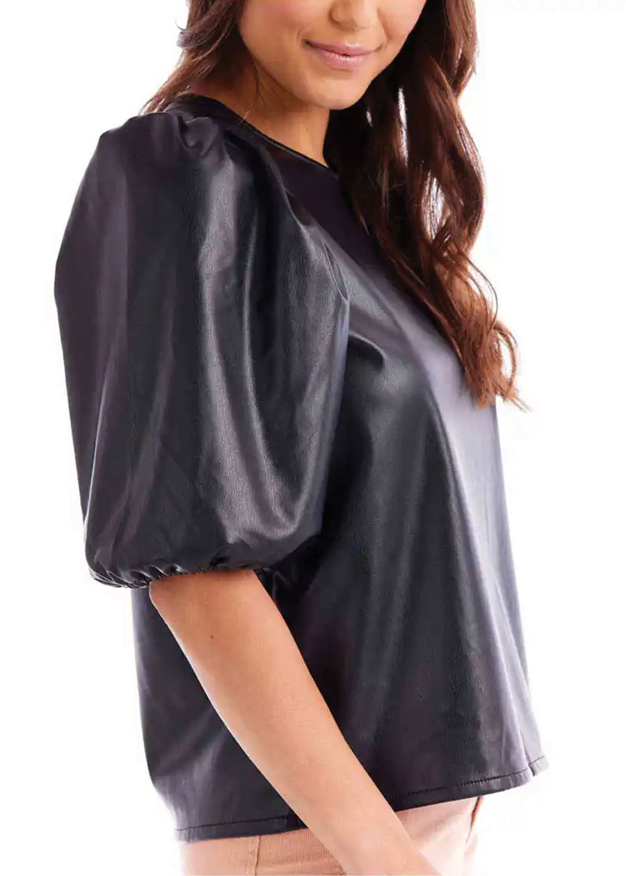 Lemy Leather Top