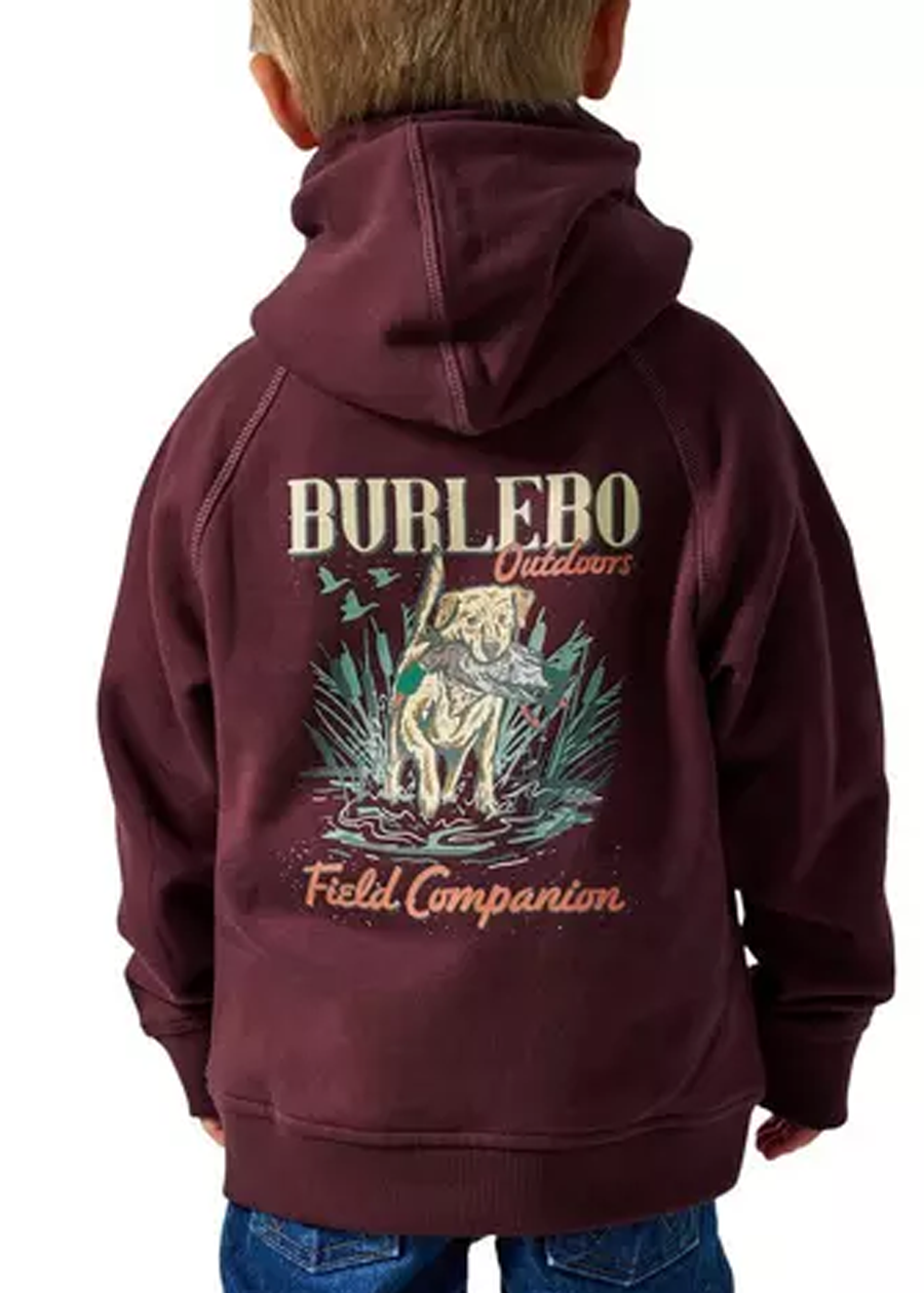 Youth Fleece Hoodie - Field Companion - Maroon