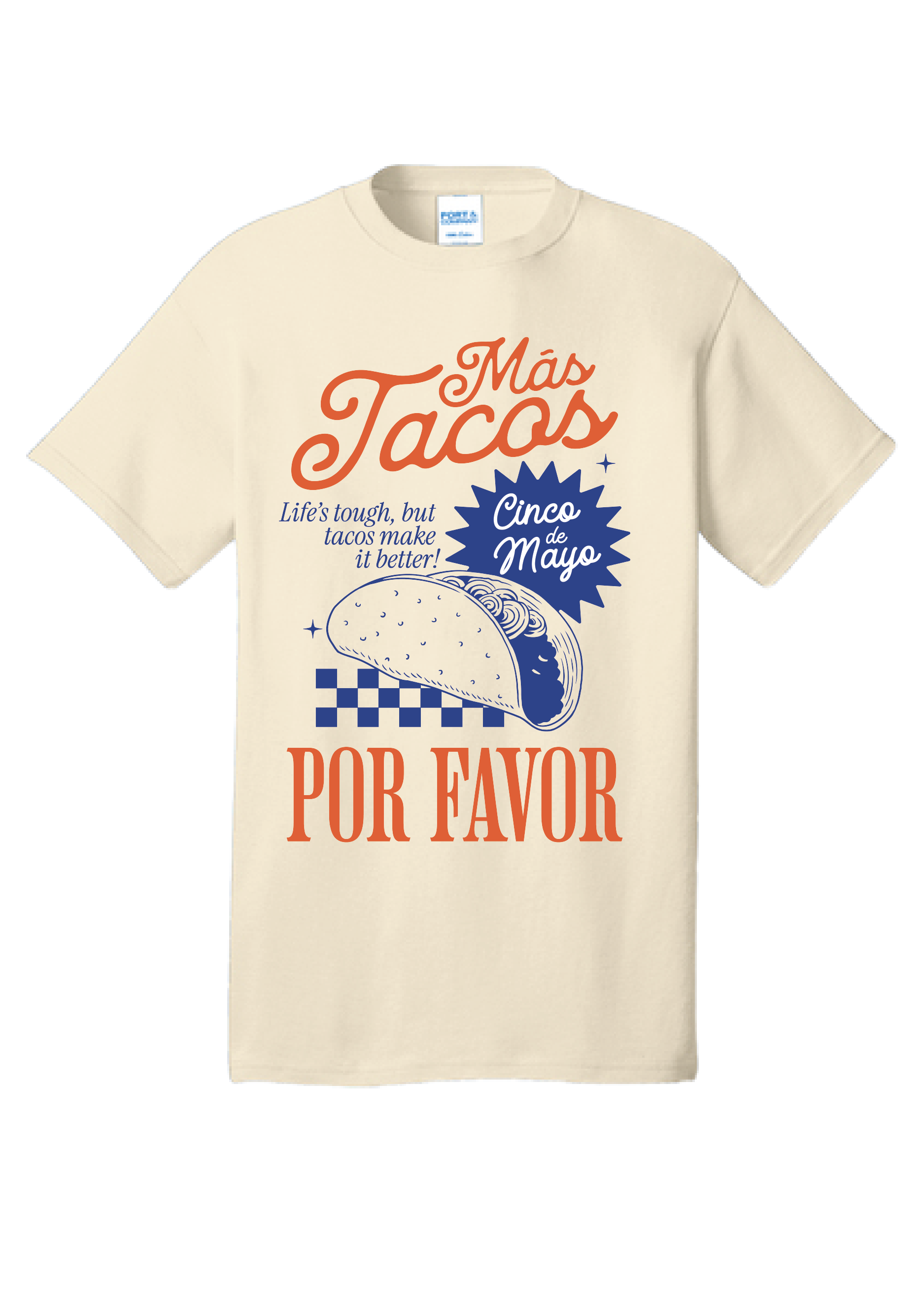 YOUTH NAVY Mas Tacos Tee