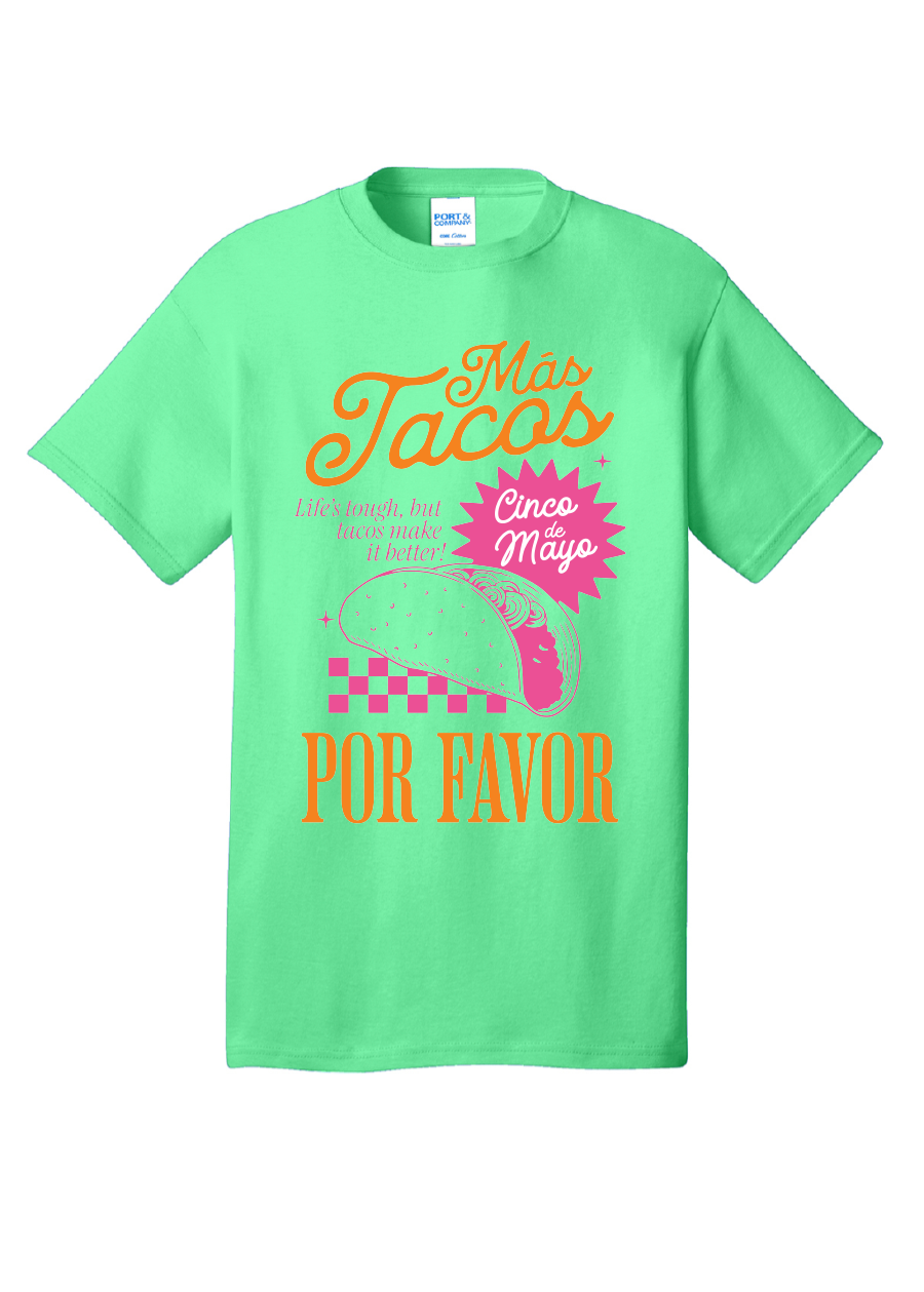 ADULT PINK Mas Tacos Tee