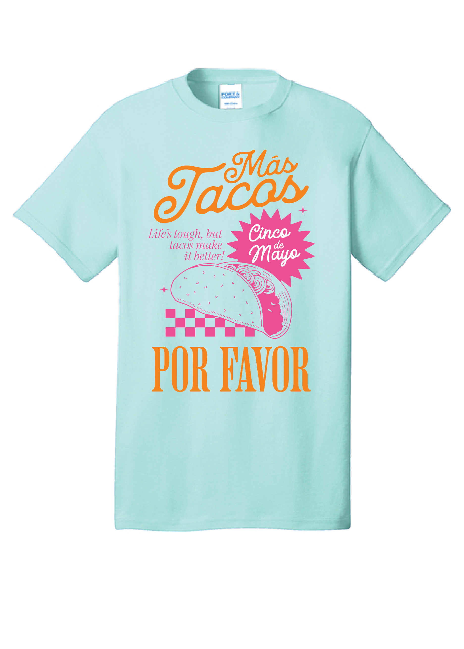 ADULT PINK Mas Tacos Tee