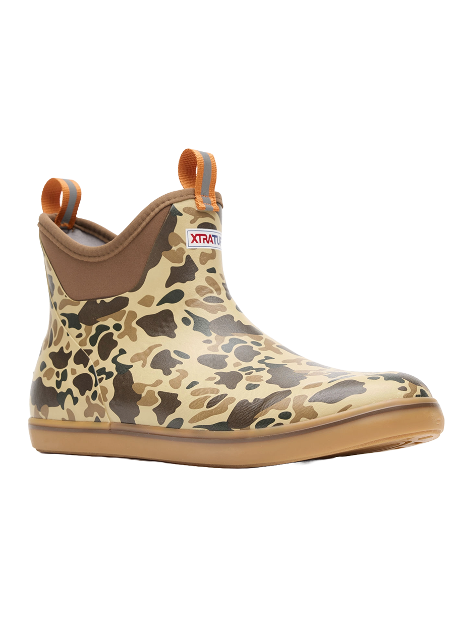 Men's 6in Ankle Deck Boot - Brown Duck Camo