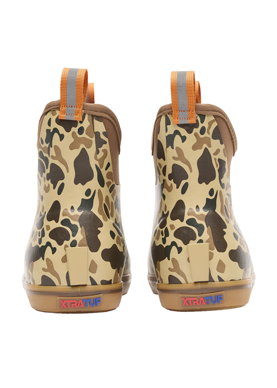 Men's 6in Ankle Deck Boot - Brown Duck Camo
