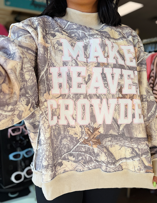 Camo Applique Heaven Mockneck