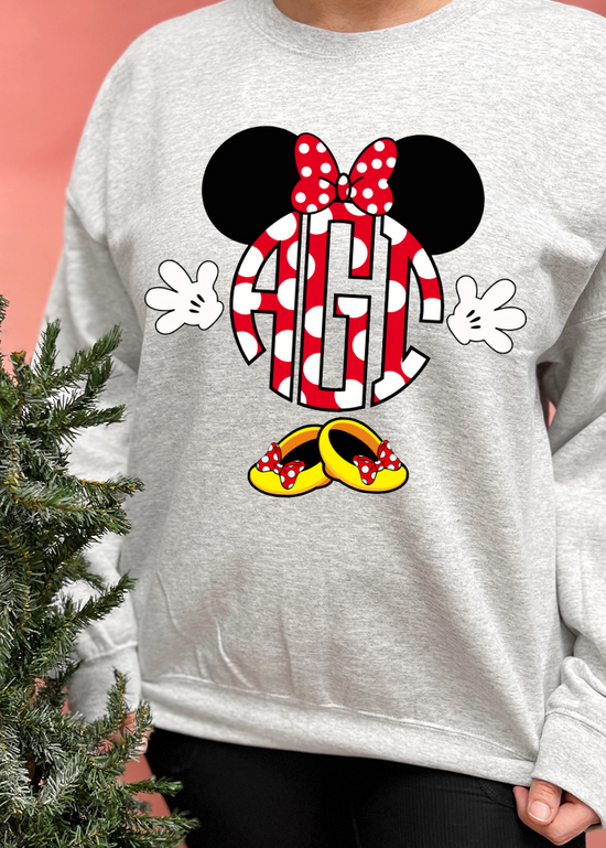 Minnie Mouse Monogram Crewneck Sweatshirt