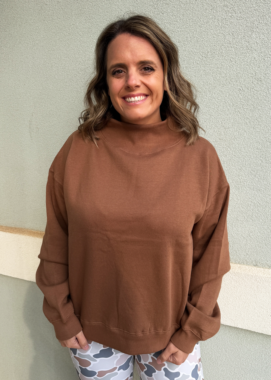 Royce Lingo Oversized Mock-Neck Fleece