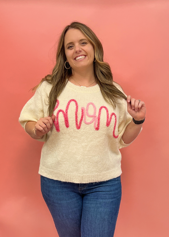 Load image into Gallery viewer, Mom Metallic Sweater
