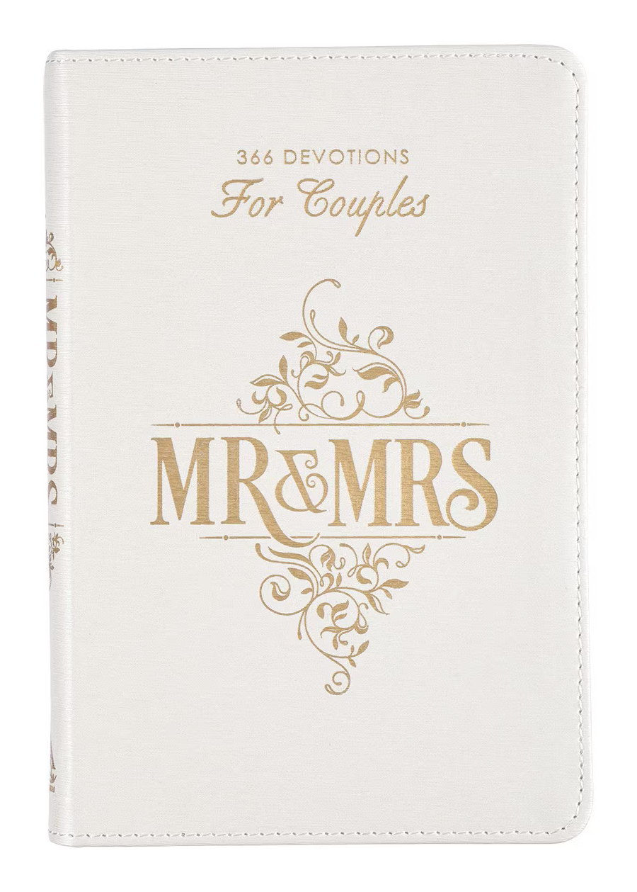 Mr & Mrs White Faux Leather Devotional