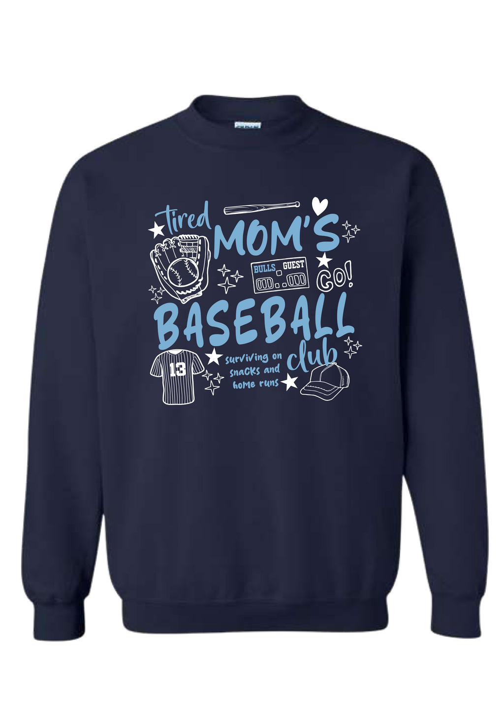 ADULT Tired Moms Club CREWNECK