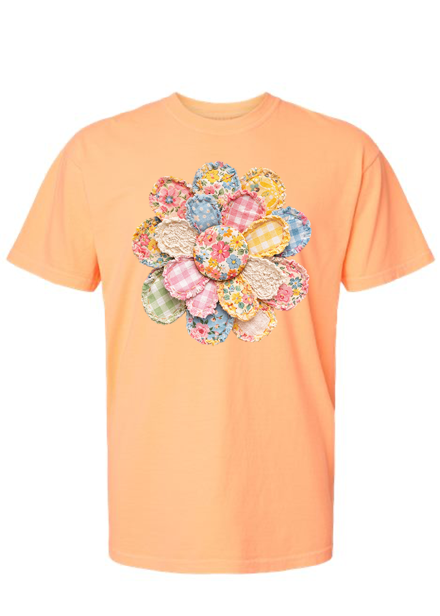 Patchwork Flower COMFORT COLORS Tee