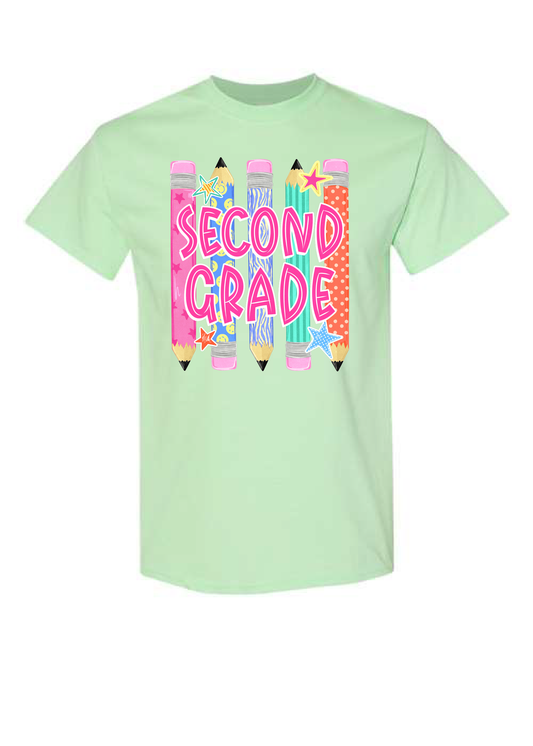 ADULT Neon Pencil Grade Level Tee