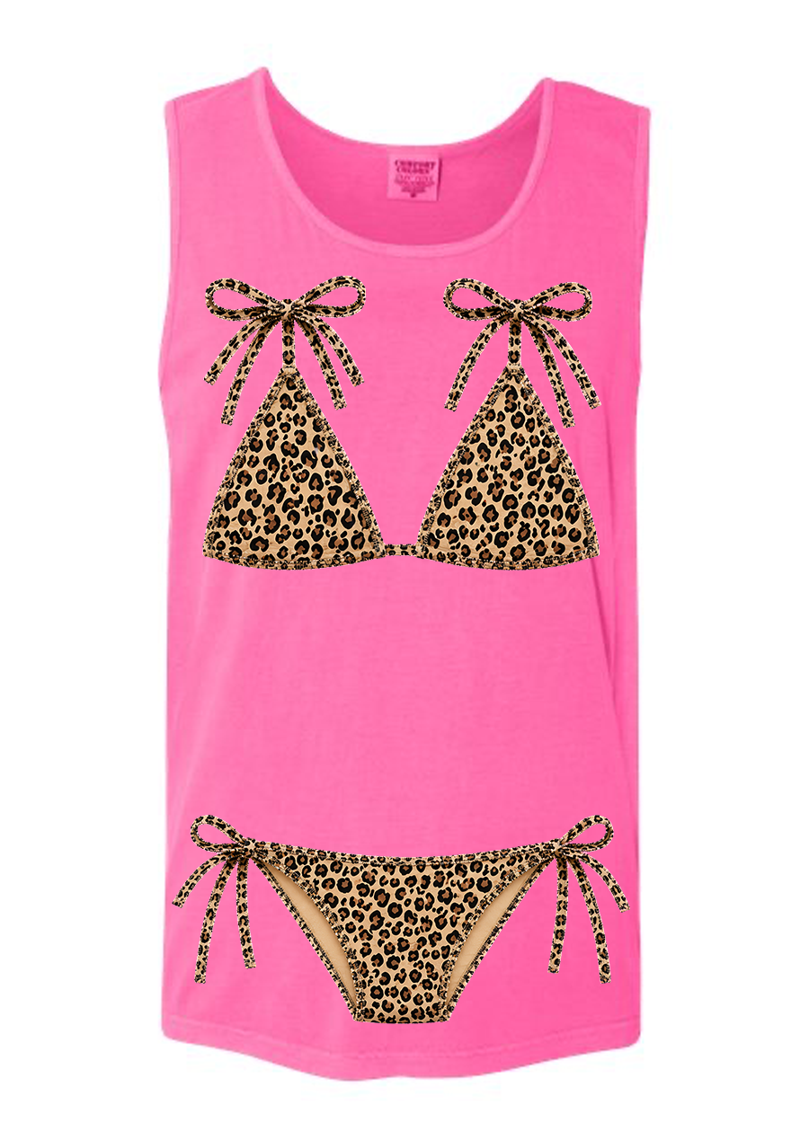 ADULT Comfort Colors Leopard Kini Tee & Tank