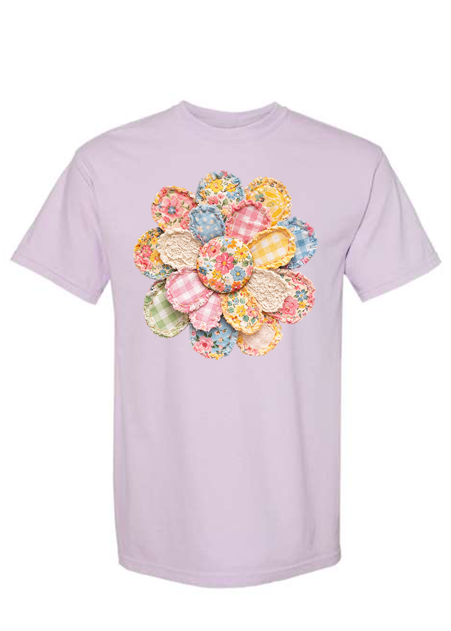 Patchwork Flower COMFORT COLORS Tee