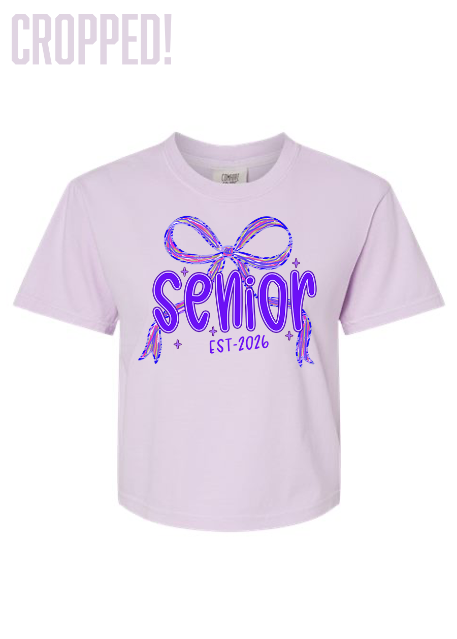 Cropped 2026 Purple Coquette COMFORT COLORS Tee