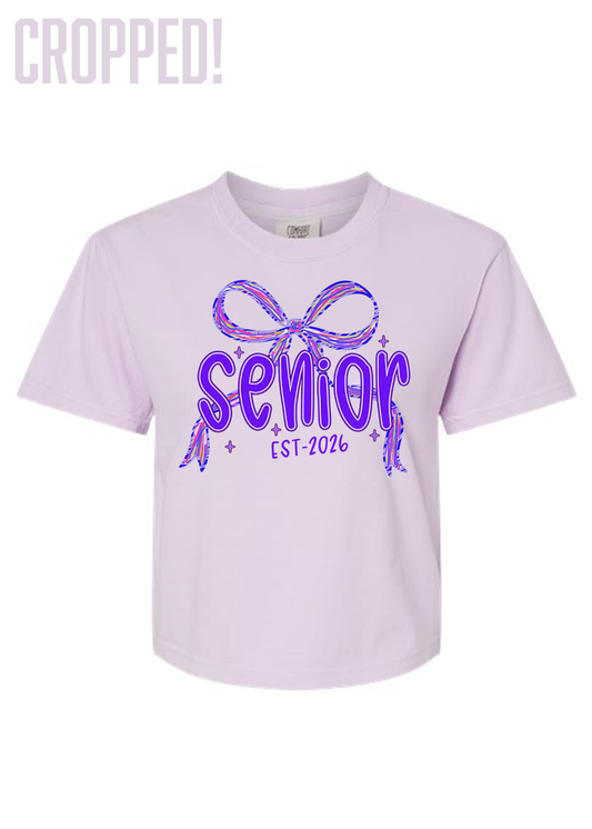 Cropped 2026 Purple Coquette COMFORT COLORS Tee