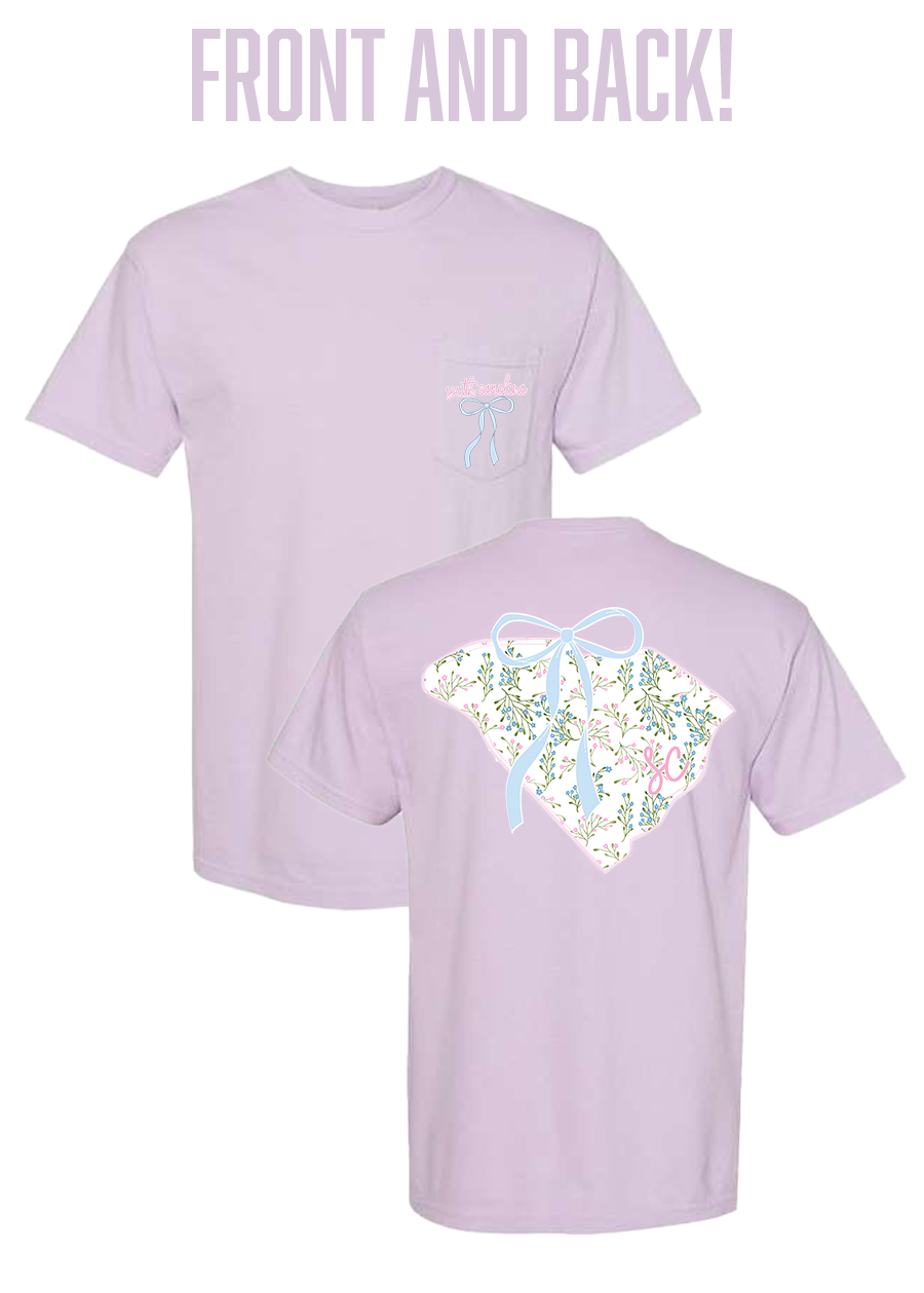 Preppy South Carolina COMFORT COLORS Pocket Tee