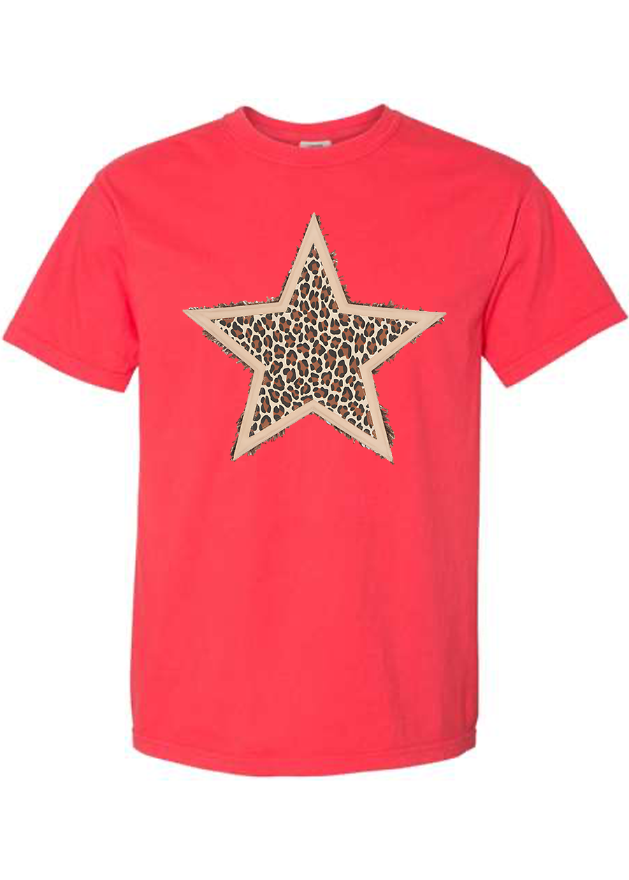 Leopard Star COMFORT COLORS Tee