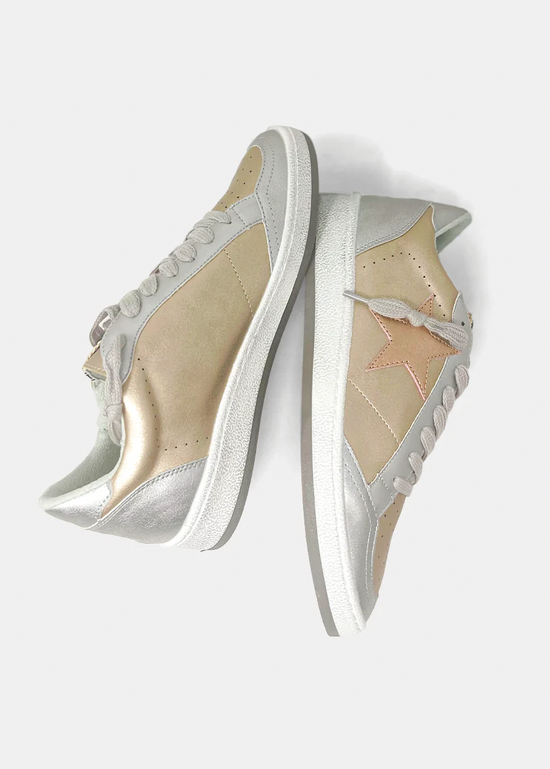 PAZ Rose Gold Star Sneakers