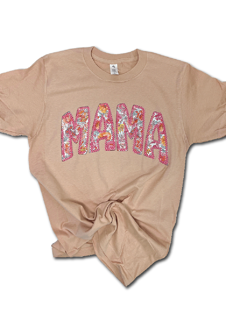 Mama Floral Hot Pink Tee