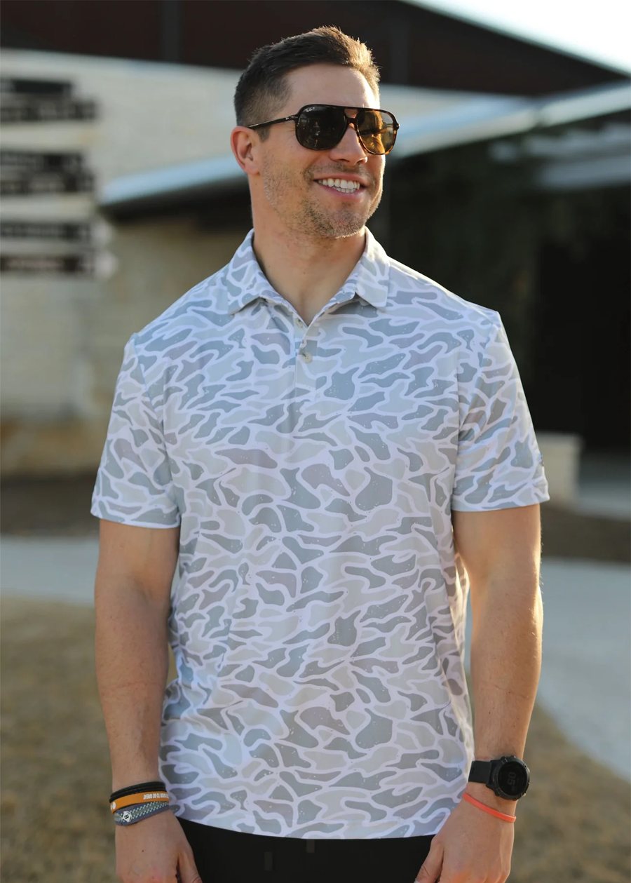 White Camo - Performance Polo